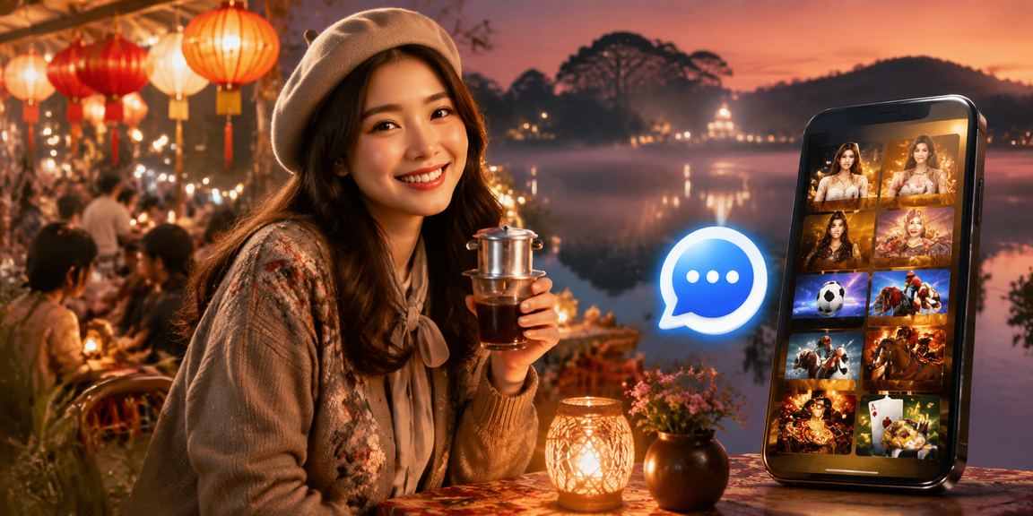 Người dùng tại Đà Lạt truy cập casino trực tuyến và kiểm tra khuyến mãi qua điện thoại bên tách cà phê