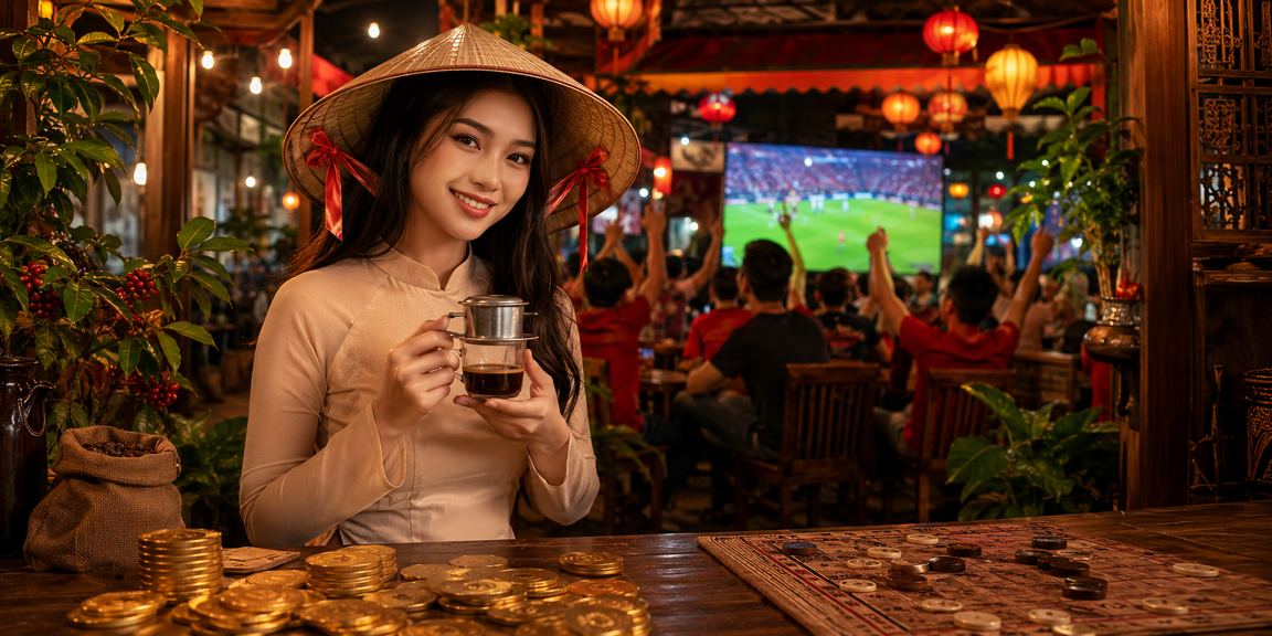 Người chơi bài tại Hà Nội đội nón lá bên bàn cờ bạc truyền thống