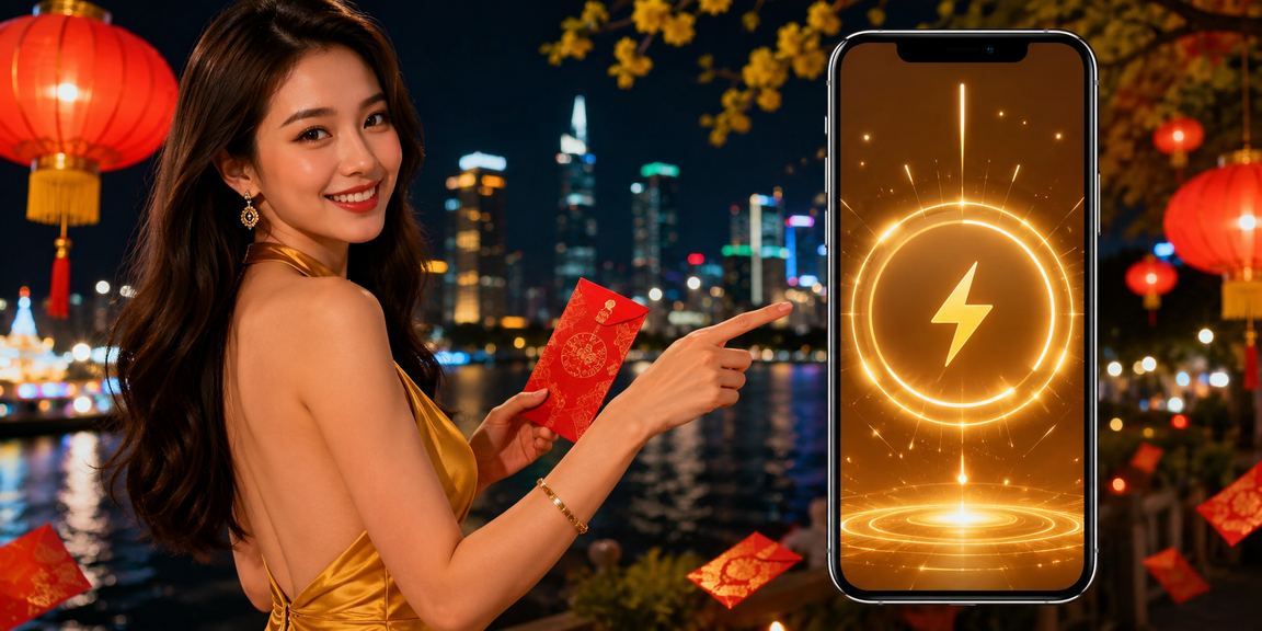 Phong bì đỏ và đèn lồng may mắn – không khí nhận thưởng voucher dịp lễ tại TP. Hồ Chí Minh