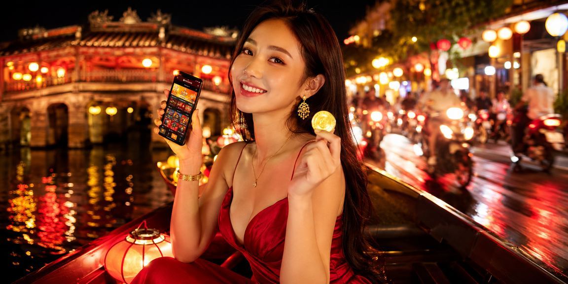 Người chơi truy cập casino trực tuyến trên điện thoại tại Hội An